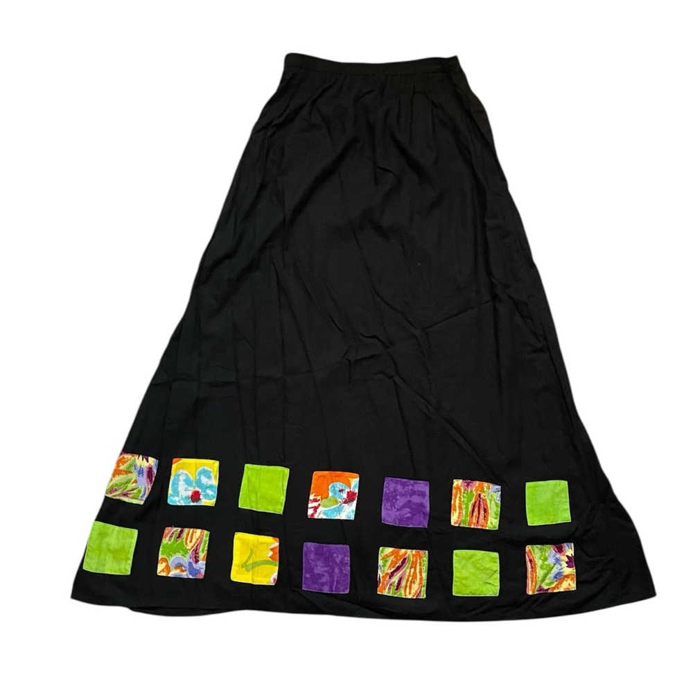 Women’s vintage nativewear designs Patchwork style hem Maxi Skirt